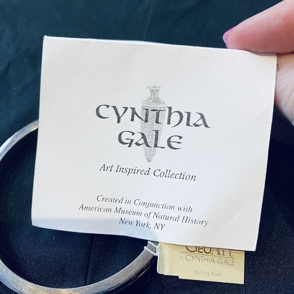 Cynthia Gale Sterling Bangle Bracelet American Museum Of Natural History Petra - Picture 3 of 6